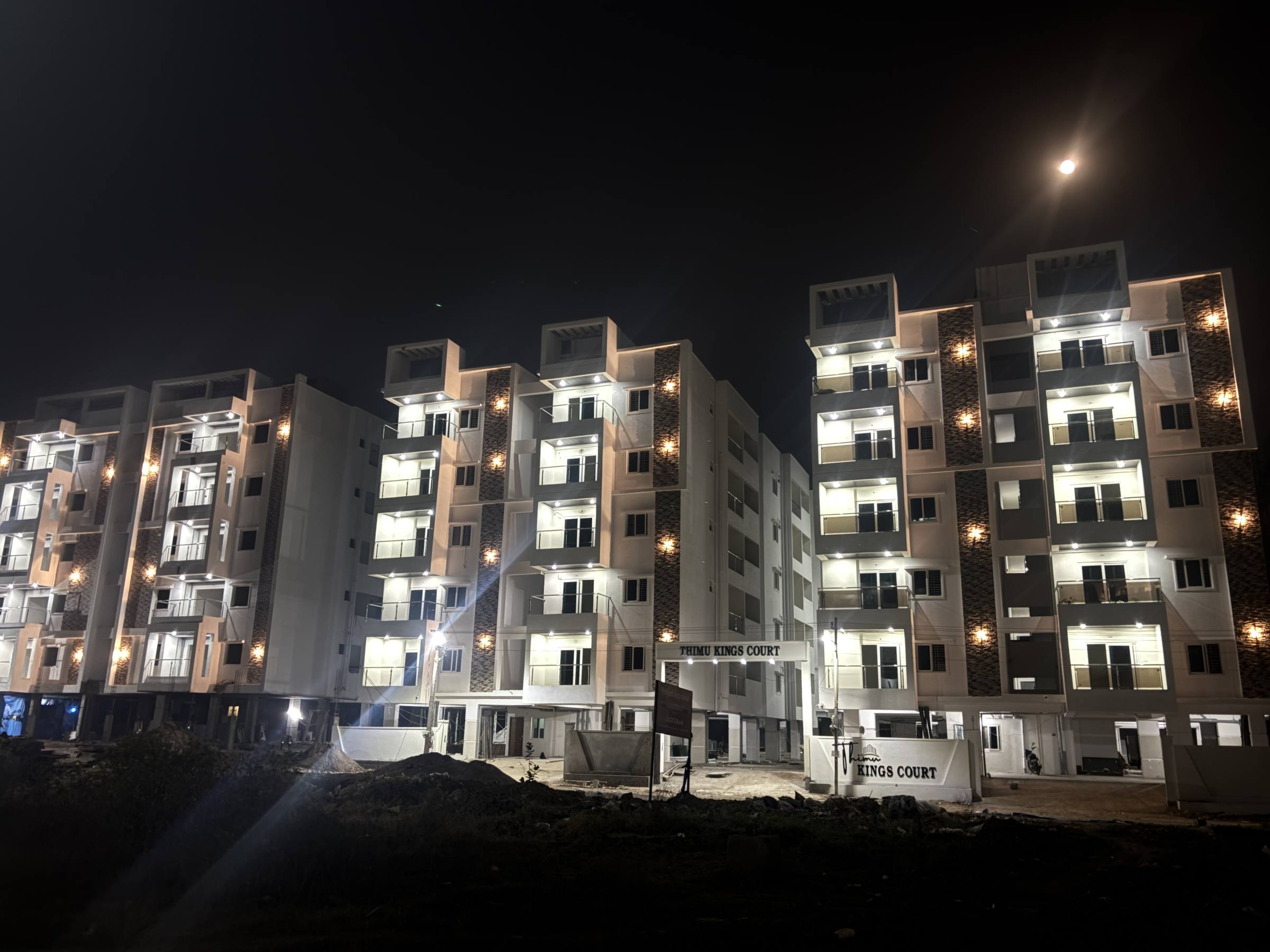 Construction progress: on-site view